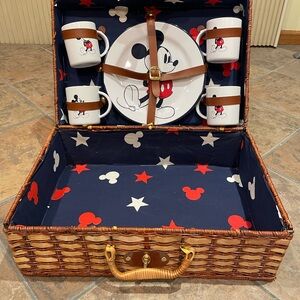 Disney Mickey Mouse Navy and Red Picnic Basket